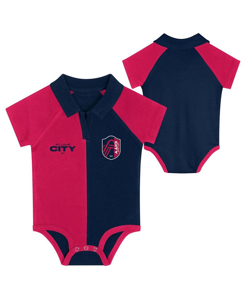 Outerstuff Детский красный боди Raglan V-Neck St. Louis City SC Newborn League Champ