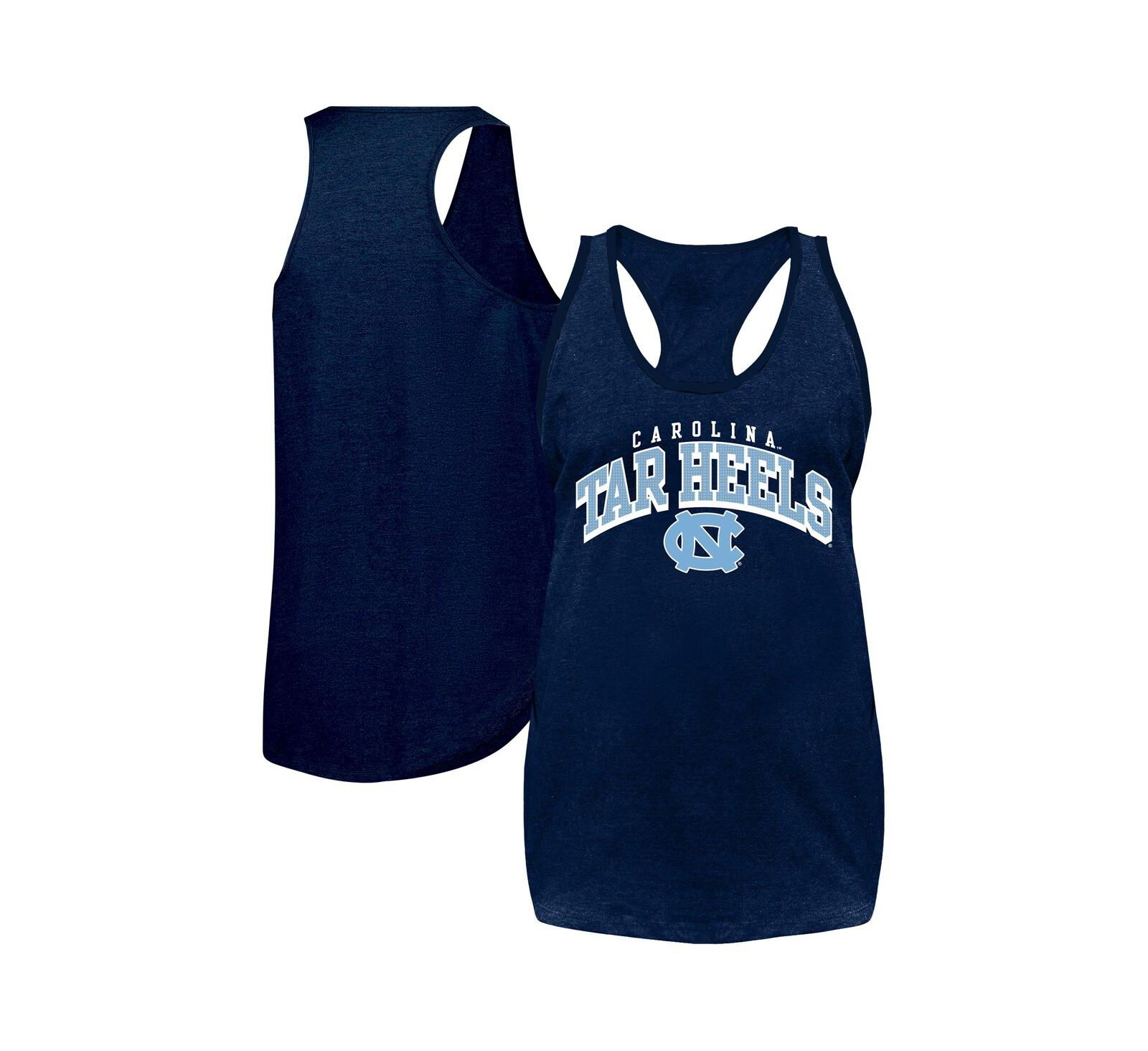 Женский майка-топ Fanatics North Carolina Tar Heels Plus Size Arch, темно-синяя