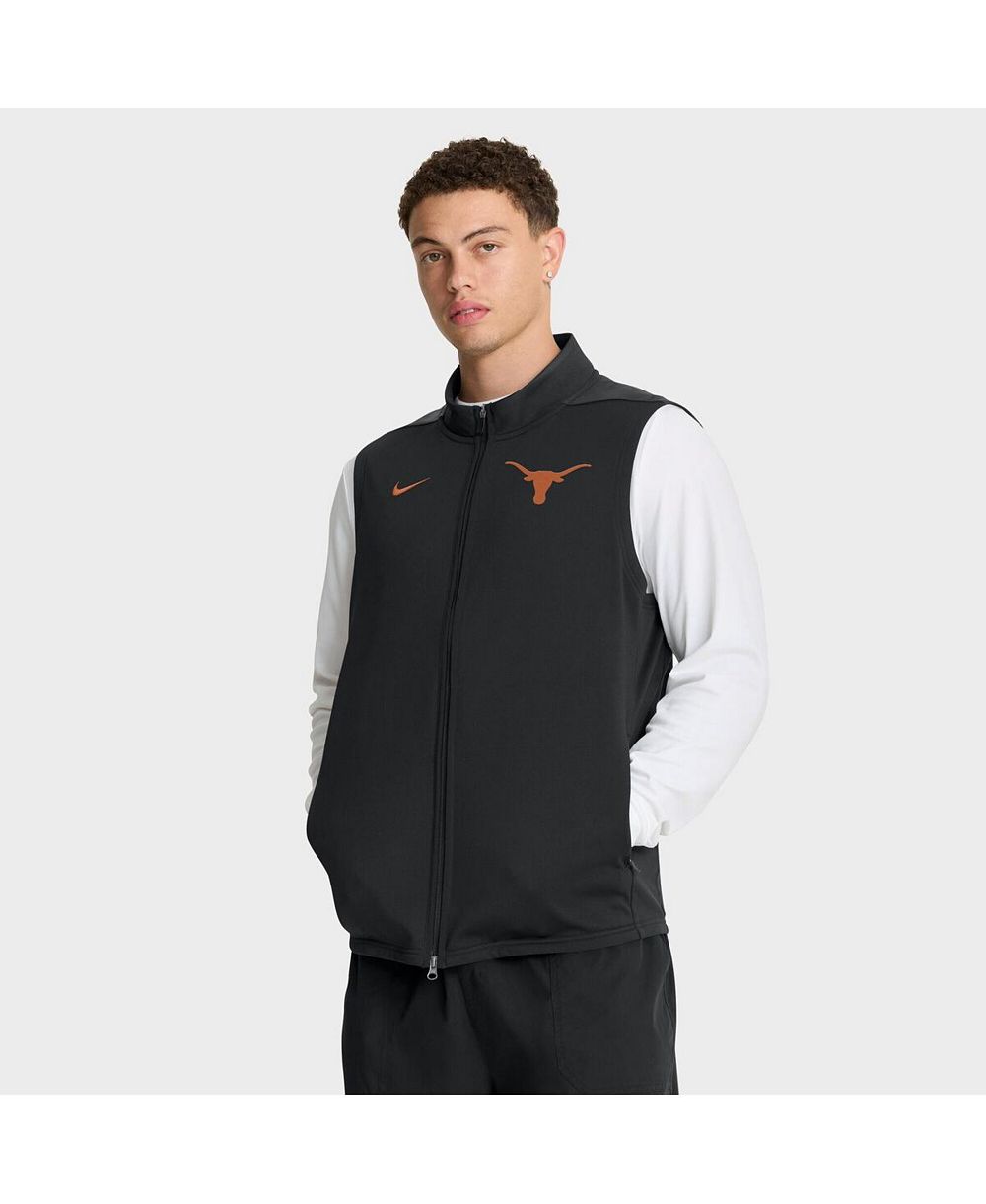 Nike Men's Black Texas Longhorns Primetime Victory Performance Full-Zip Vest