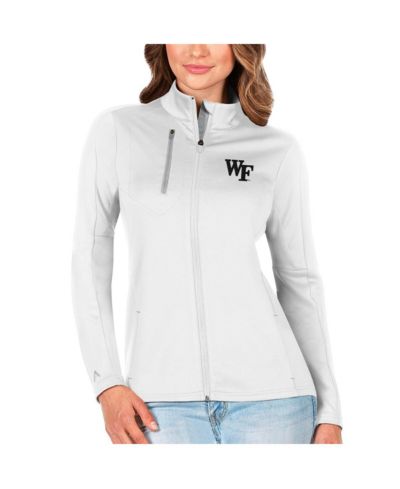 Antigua Women's White/Silver Wake Forest Demon Deacons Generation Full-Zip Jacket