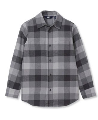 Lands' End детская фланелевая рубашка с длинным рукавом