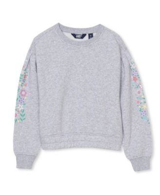 Puff/floral/gray heather
