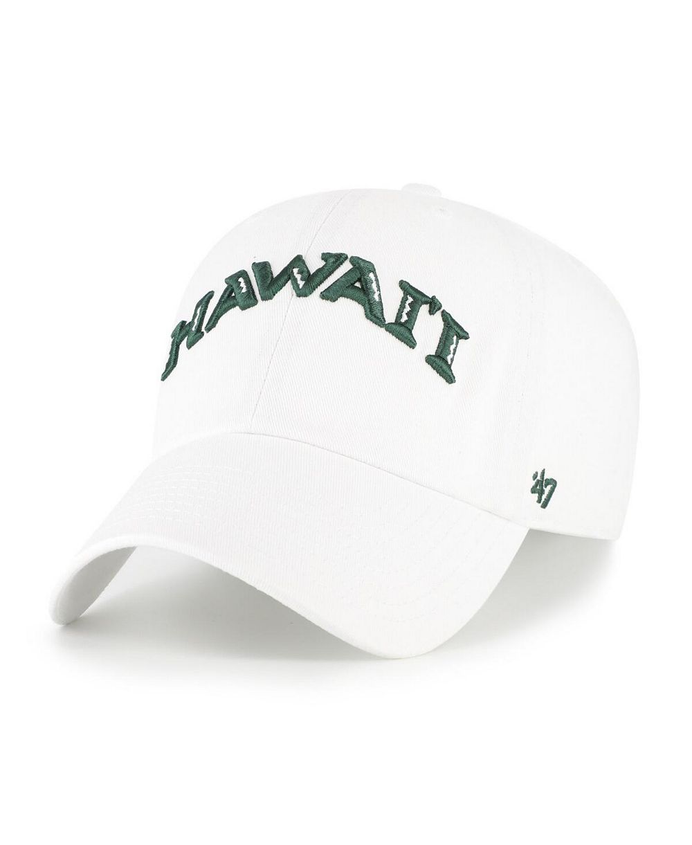 Мужская кепка '47 Brand Hawaii Rainbow Warriors Clean Up, белая