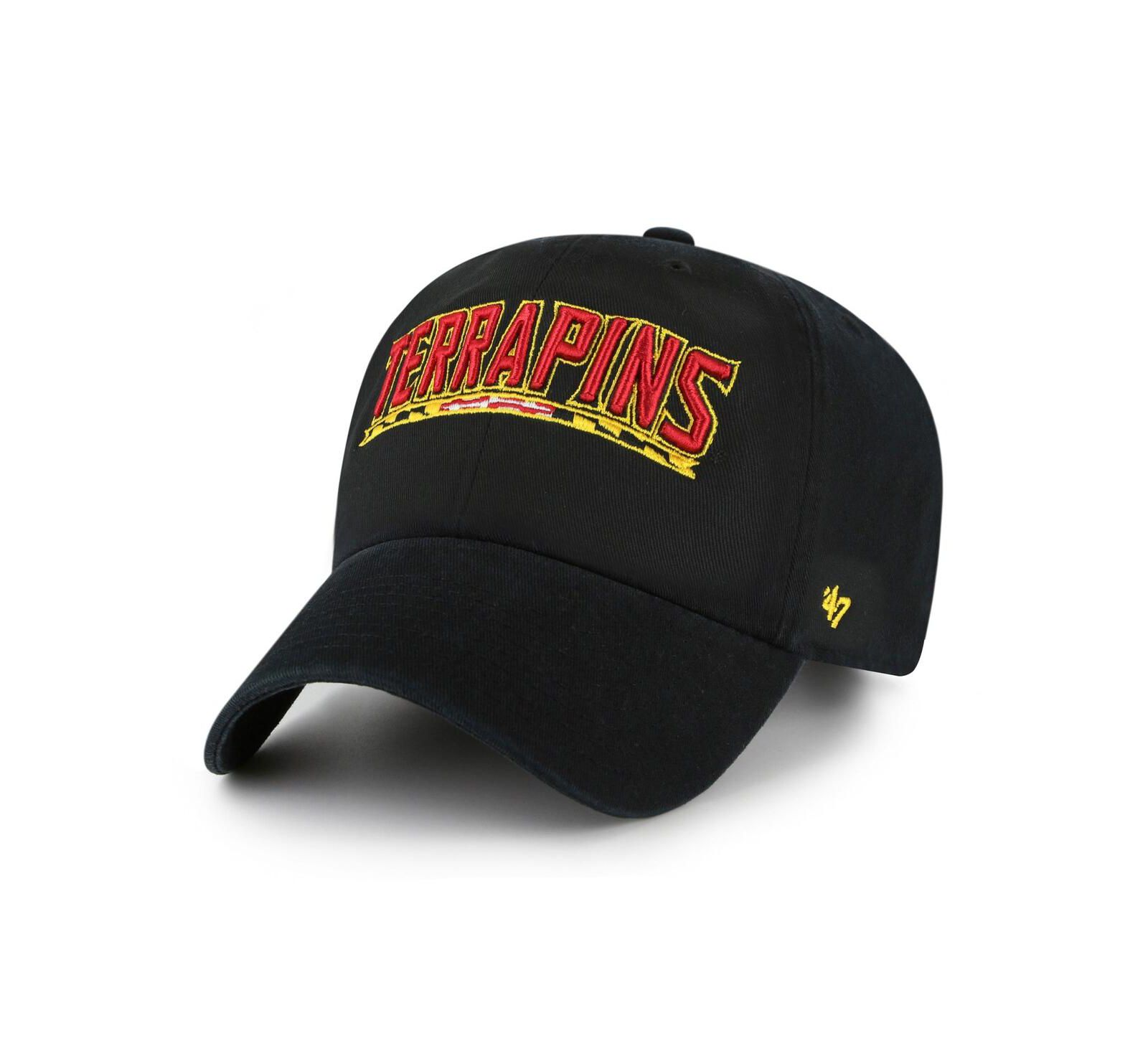 Кепка '47 Brand Men's Black Maryland Terrapins Clean Up