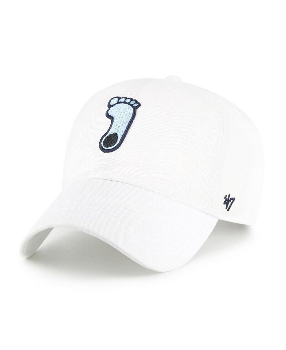 Кепка '47 Brand Men's White North Carolina Tar Heels Clean Up Adjustable Hat