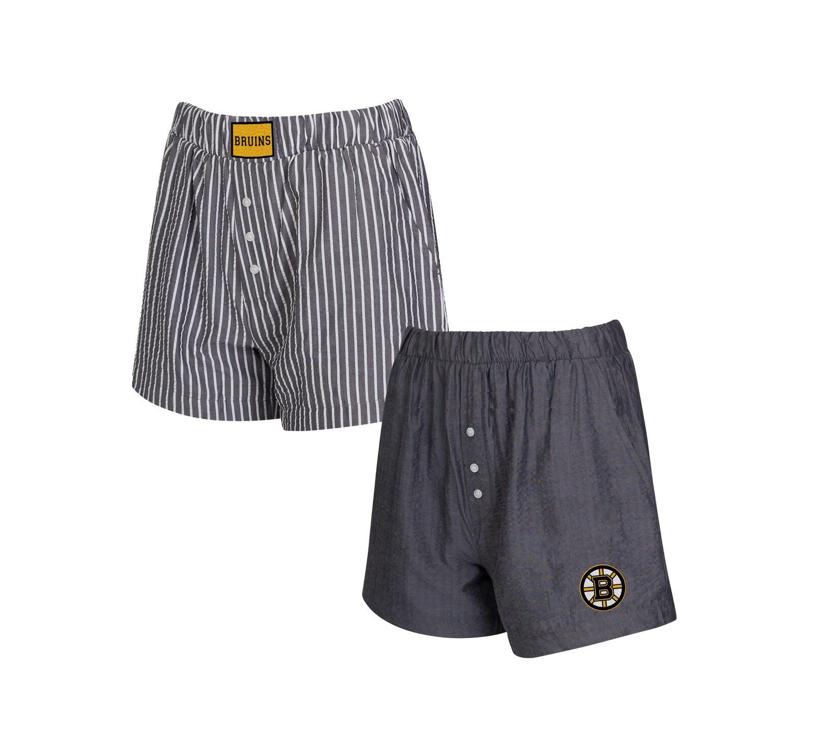 Concepts Sport Женский набор боксеров Boston Bruins, 2 шт, цвет Charcoal