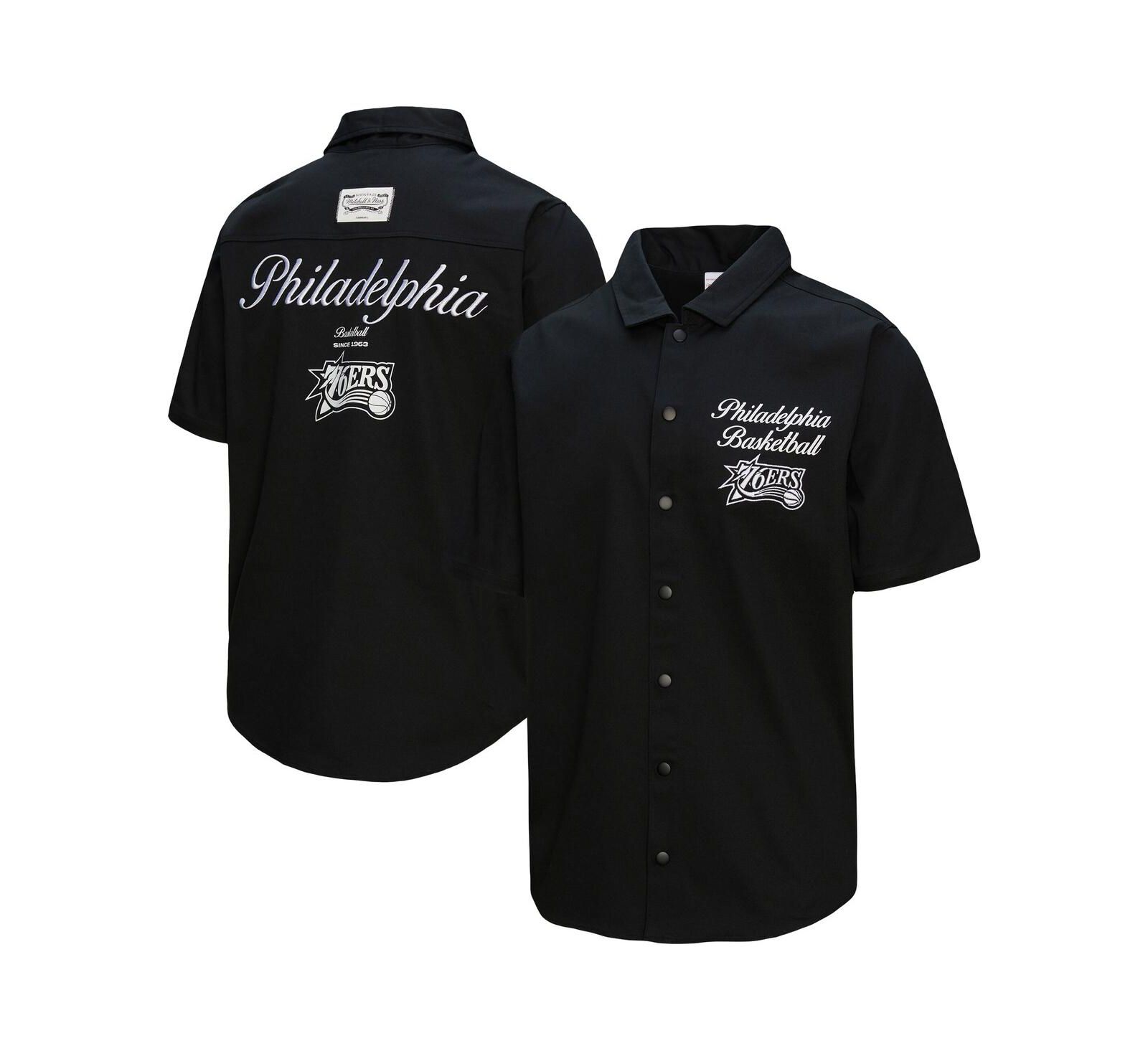 Mitchell & Ness мужская рубашка Philadelphia 76ers Hardwood Classics Camp, черная
