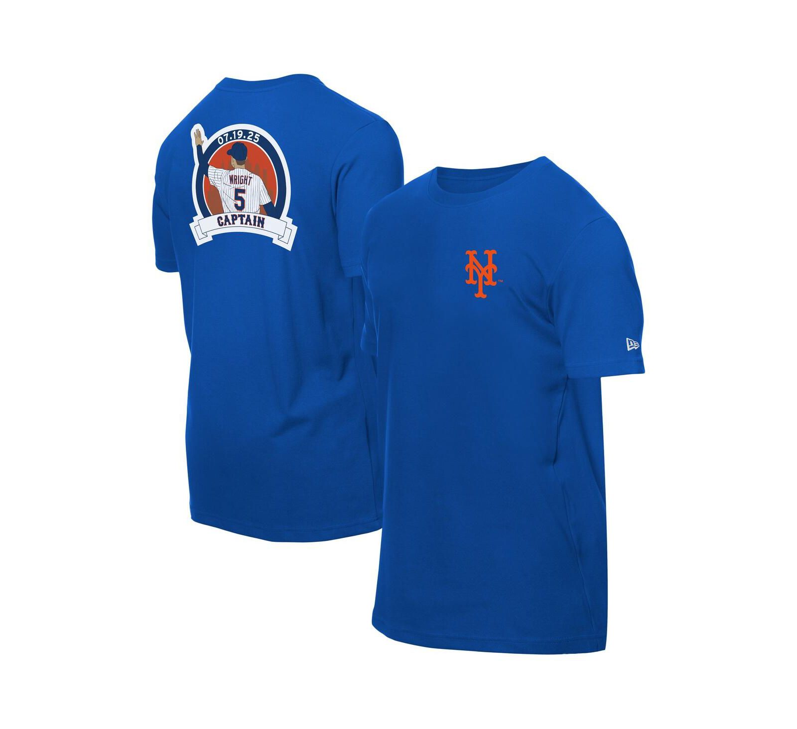 New Era Men's David Wright Royal New York Mets Retired Player Graphic T-Shirt