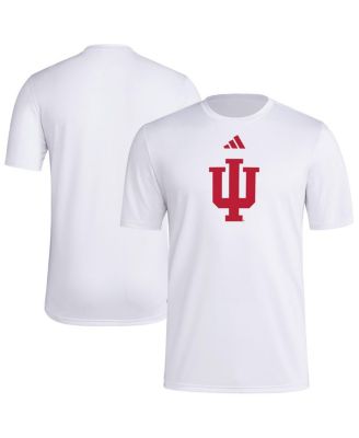 Adidas Men's White Indiana Hoosiers Primary Locker Logo Pre-Game AEROREADY T-Shirt