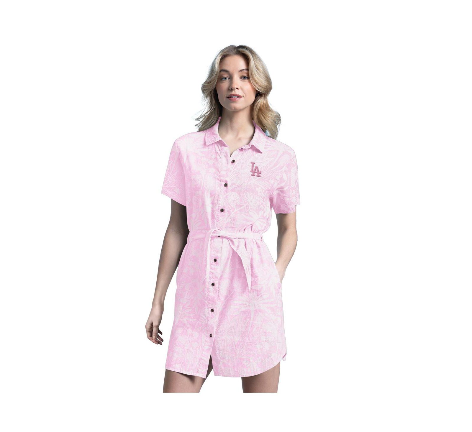 Женское льняное платье Margaritaville Pink Los Angeles Dodgers Palm
