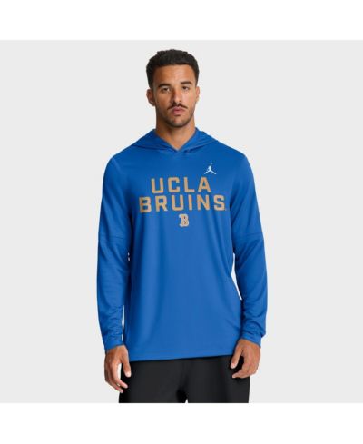 Jordan Men's Blue UCLA Bruins 2025 Sideline Performance Long Sleeve Hoodie T-Shirt