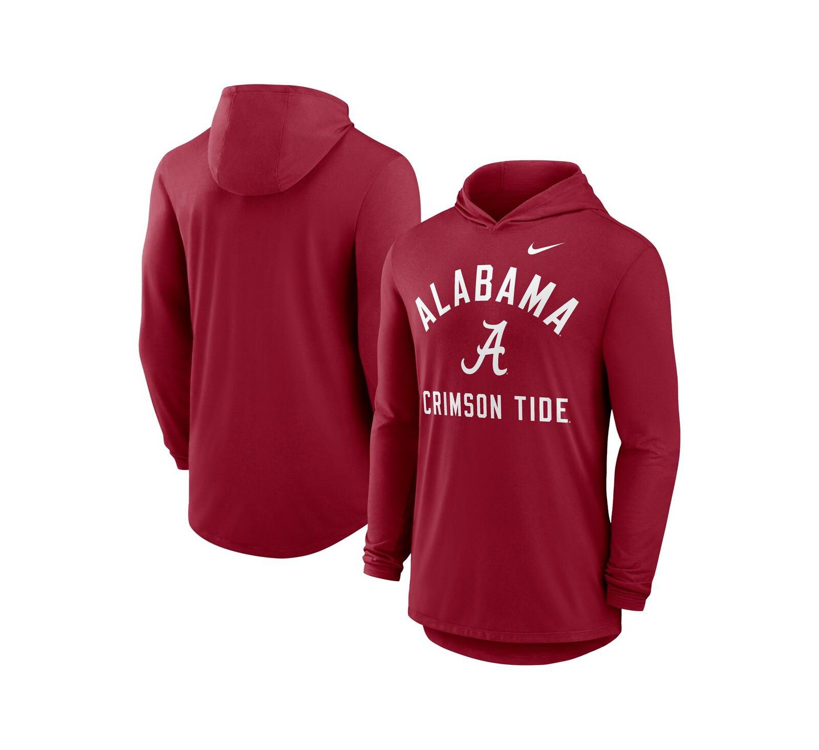 Мужская футболка Nike Crimson Alabama Crimson Tide Classic Arch Tri-Blend Performance с длинным рукавом
