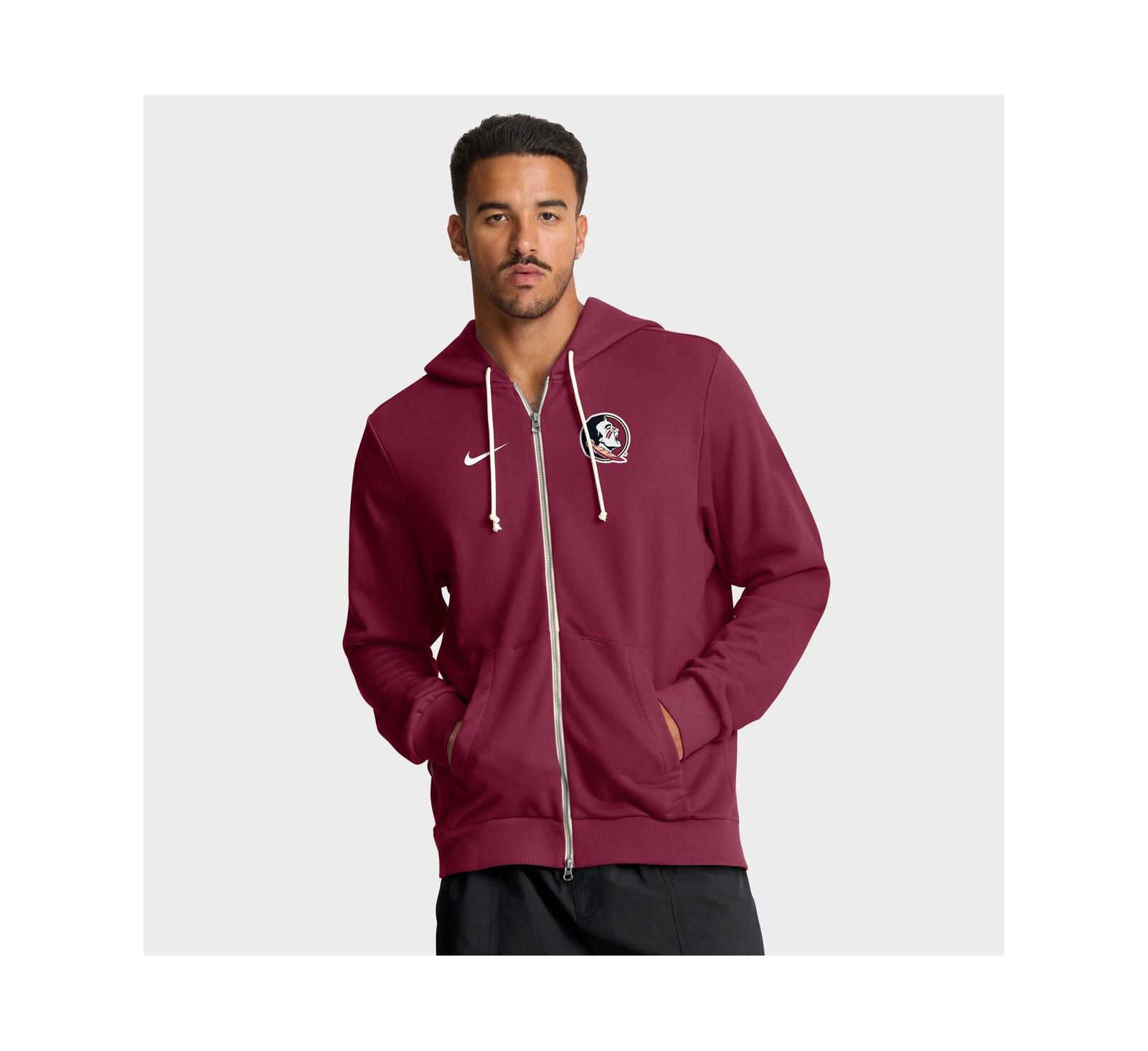 Nike Мужское худи на молнии Nike Florida State Seminoles 2025 Sideline Performance Garnet