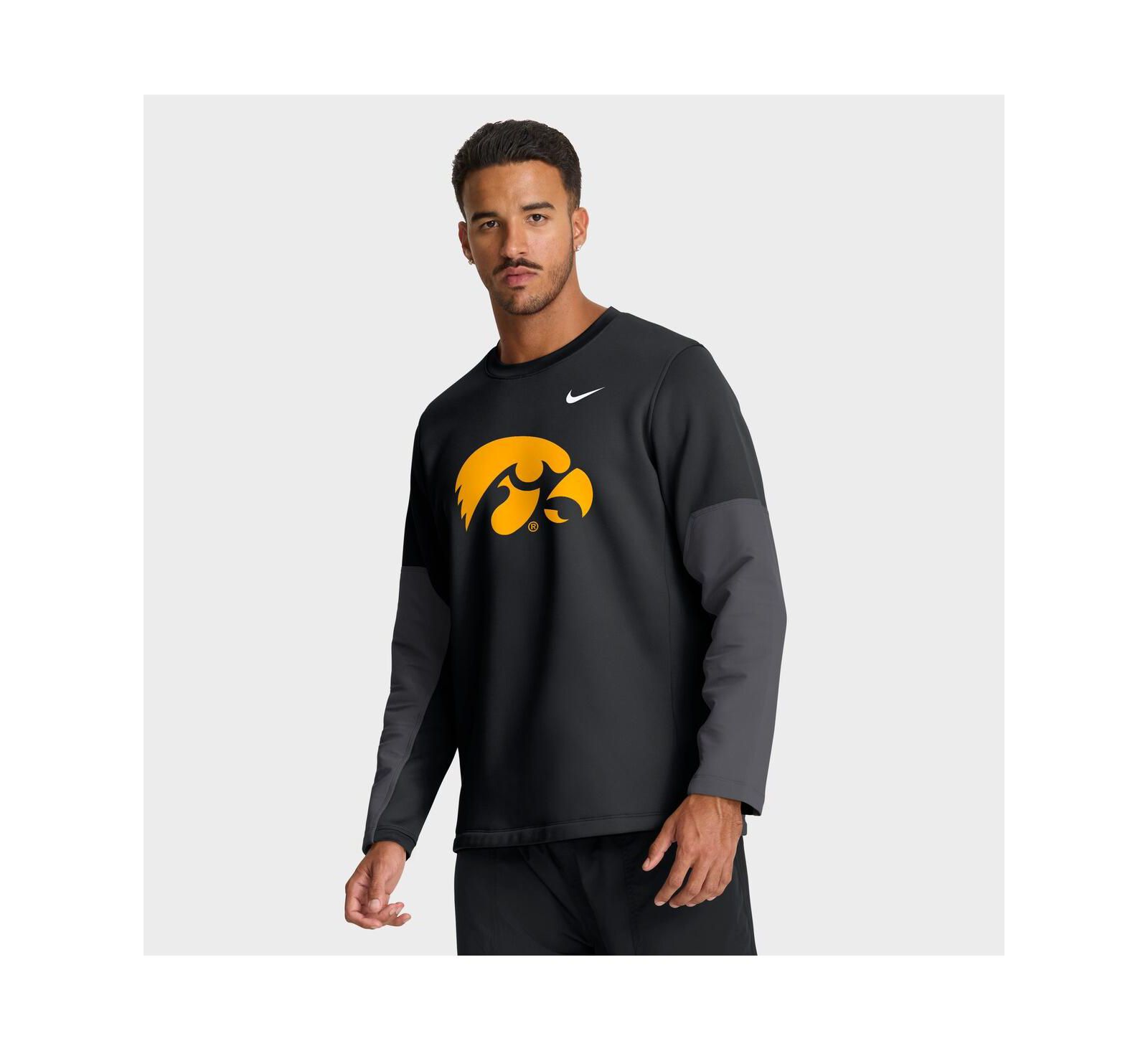 Nike Men's Black Iowa Hawkeyes 2025 Sideline Coach Performance Long Sleeve T-Shirt