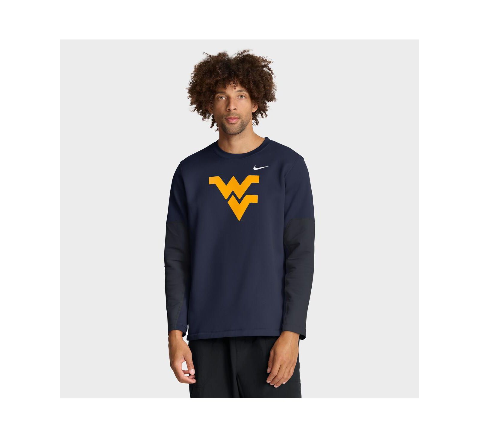 Nike Мужская лонгслив-футболка West Virginia Mountaineers 2025 Sideline Coach Performance