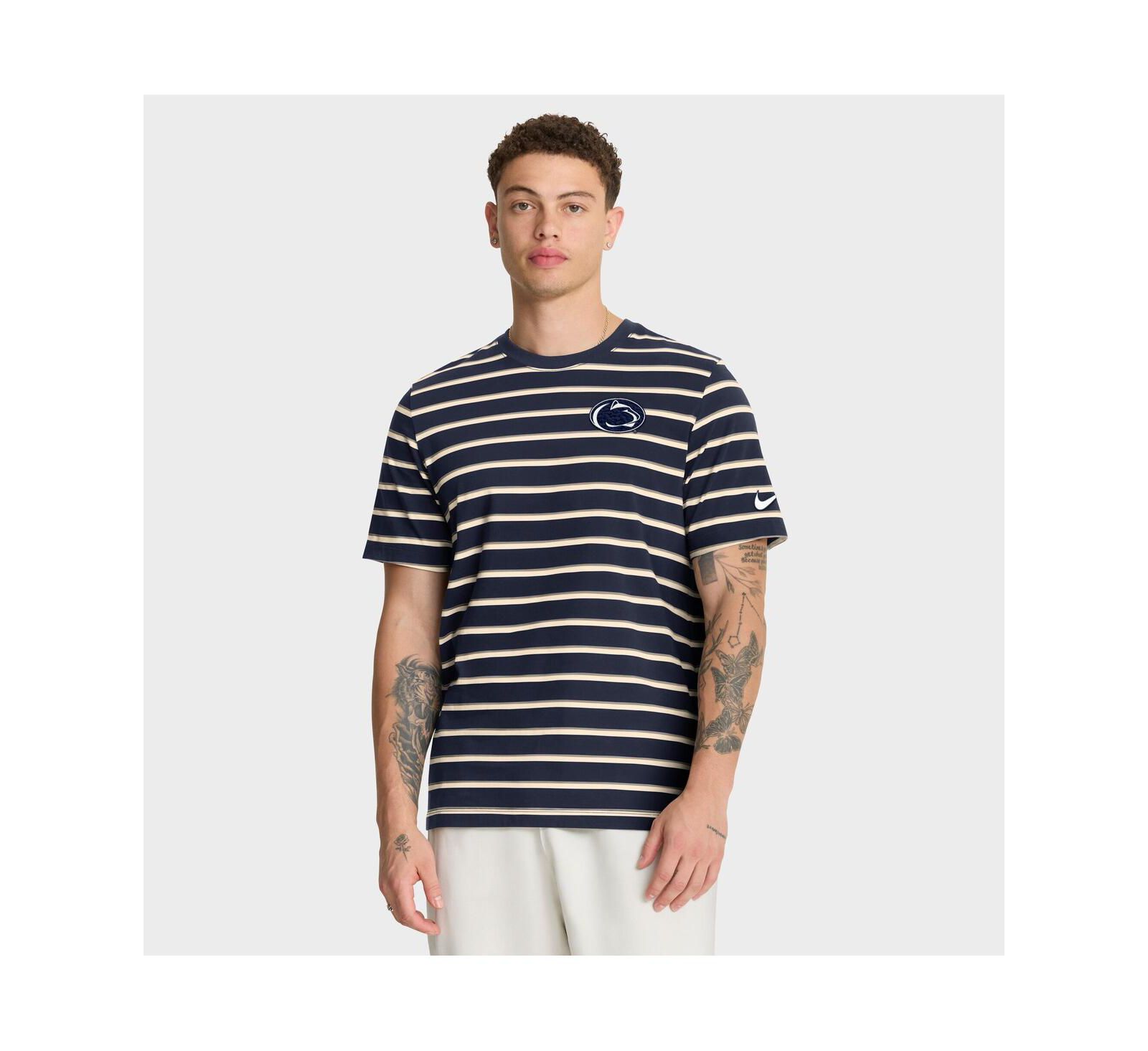Nike Men's Navy Penn State Nittany Lions Athletic Prep Legacy Summit Stripe T-Shirt