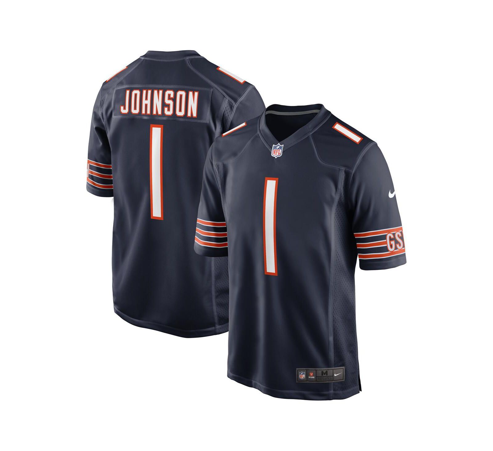 Мужская джерси Nike Jaylon Johnson Navy Chicago Bears Game