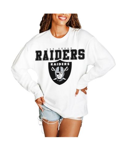 Мужская футболка Gameday Couture White Las Vegas Raiders Big Goals Oversized Long Sleeve