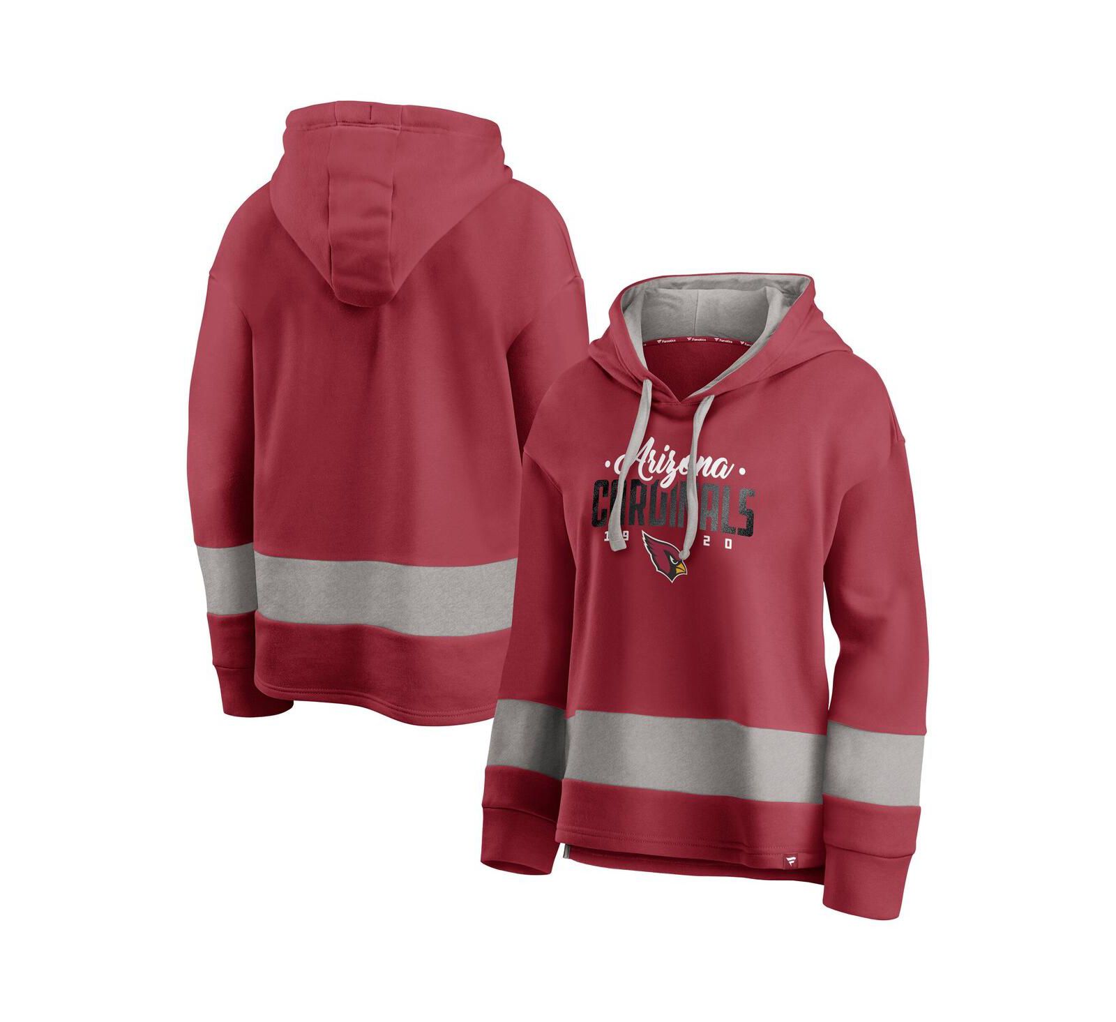 Fanatics Женский флисовый худи с цветовым блоком Arizona Cardinals