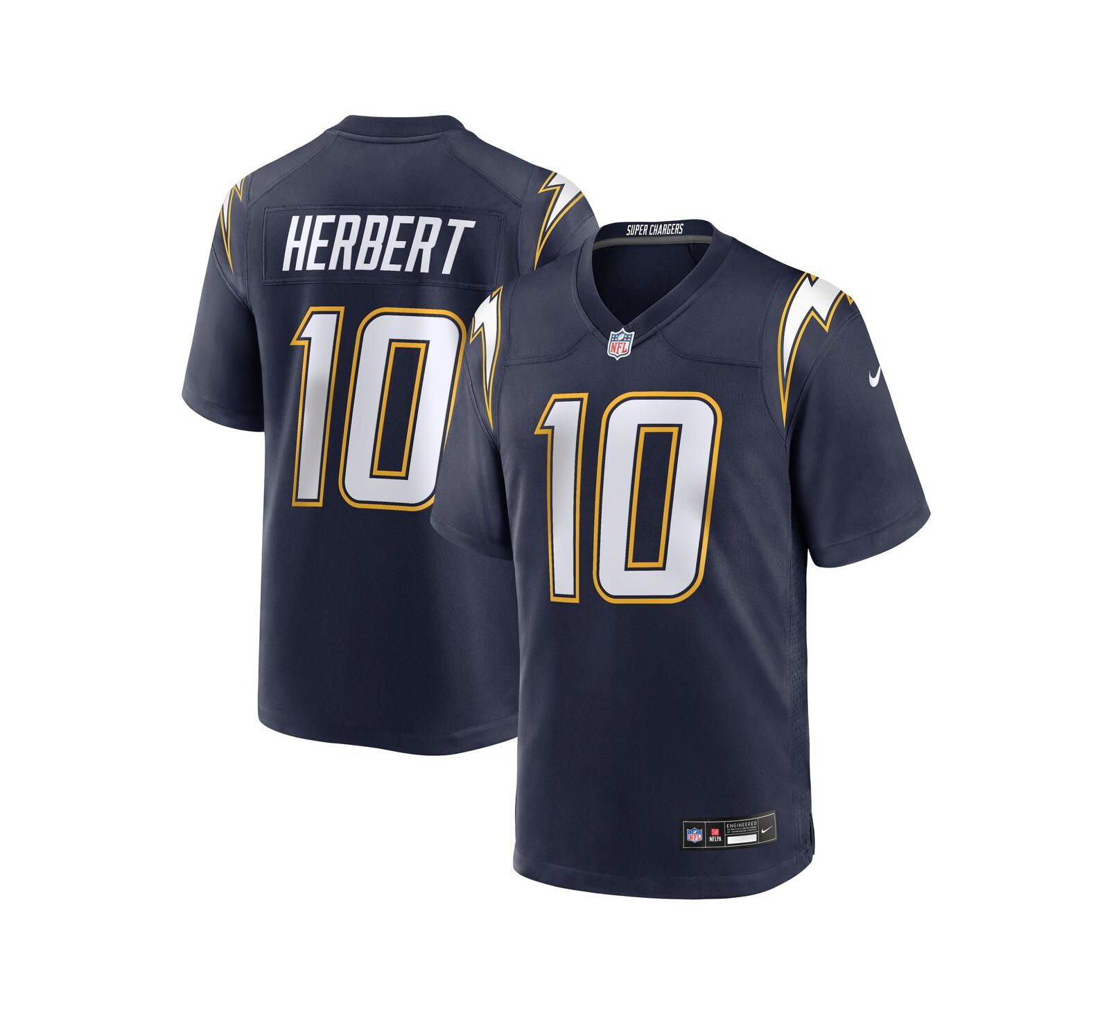 Nike Men's Justin Herbert Navy Los Angeles Chargers Alternate Super Chargers Game Player Jersey