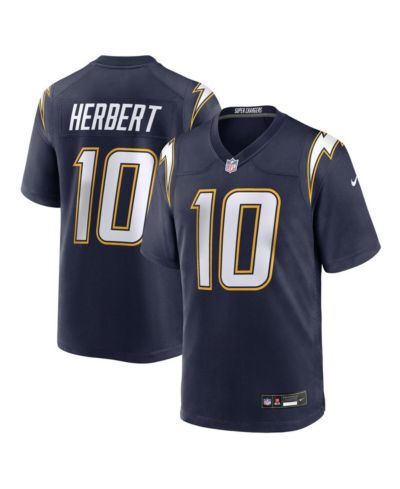 Nike Мужская игровая джерси Justin Herbert Los Angeles Chargers, темно-синяя