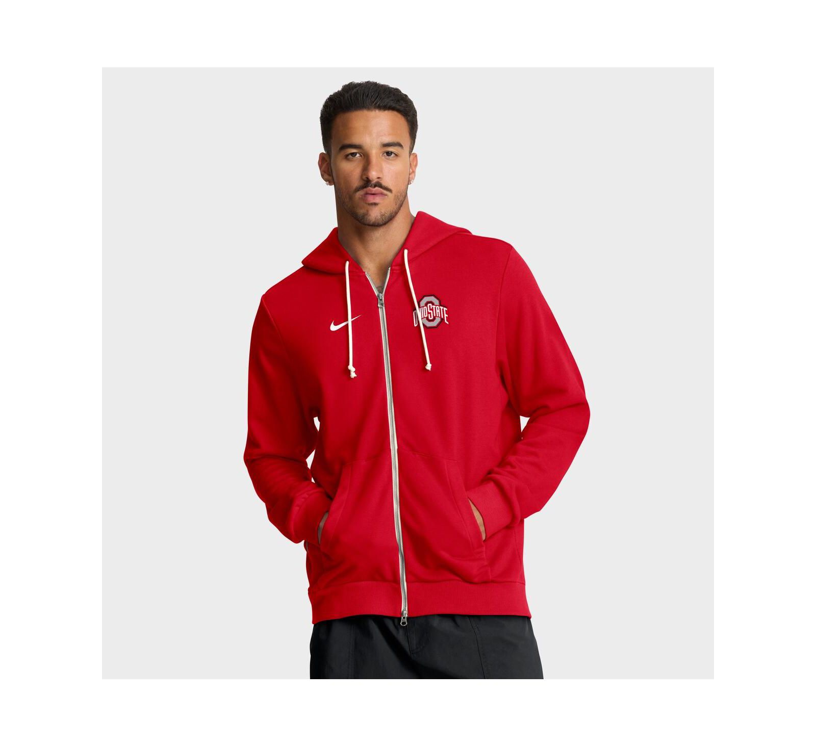 Nike Men's Scarlet Ohio State Buckeyes 2025 Sideline Performance Full-Zip Hoodie