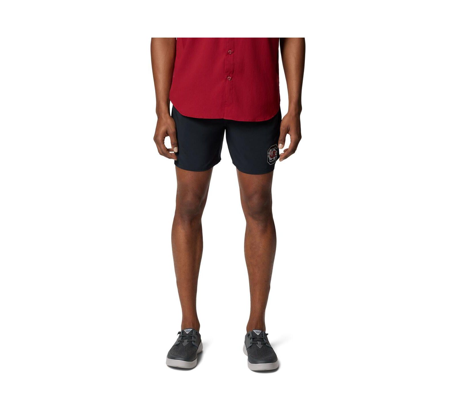 Columbia Men's Black South Carolina Gamecocks PFG Terminal Roamer Omni-Shade Stretch Shorts