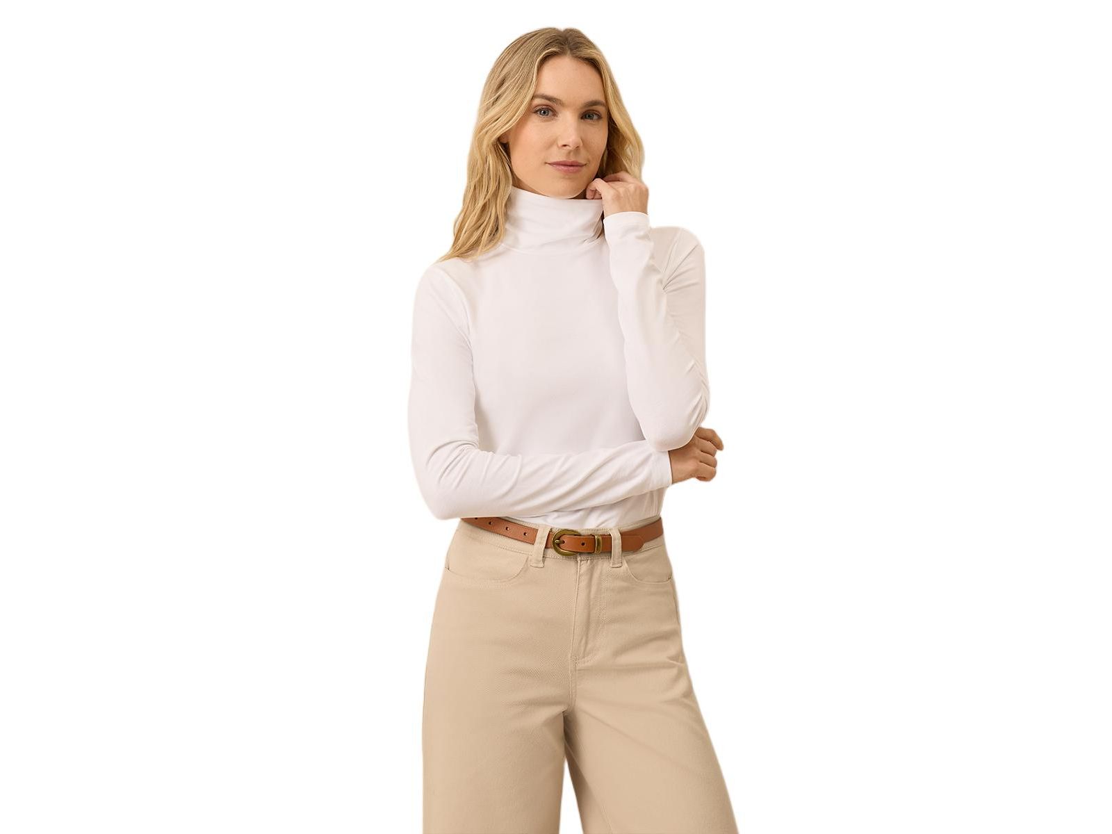 Pact Женский облегающий джемпер Slim Turtleneck