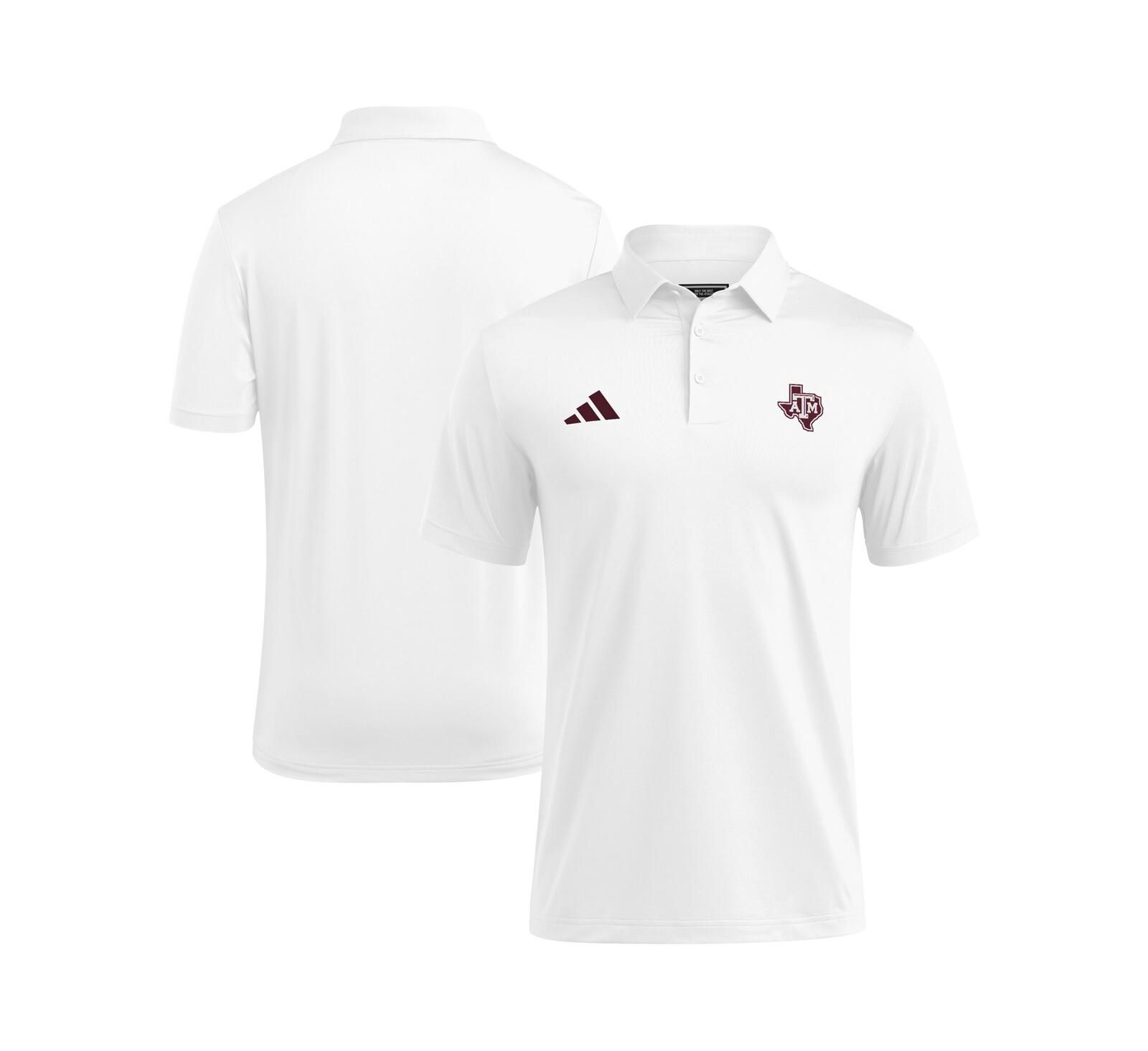 adidas Мужская белая polo shirt Texas A&M Aggies Ultimate 365