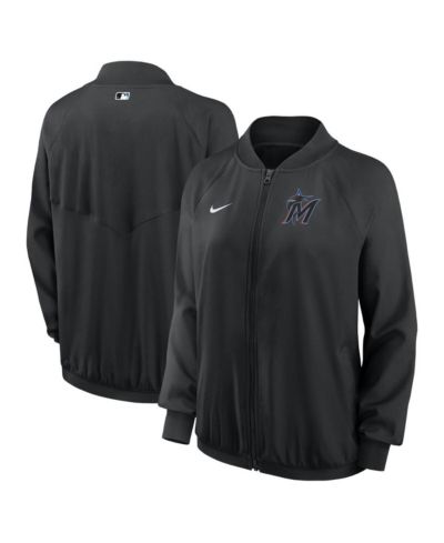 Nike Женская спортивная куртка Miami Marlins Authentic Collection Team Raglan Full-Zip
