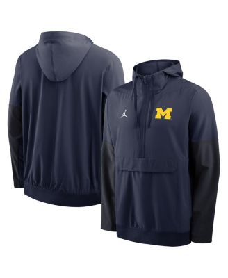Nike Мужская анорак-худи Michigan Wolverines Navy Anorak Half-Zip