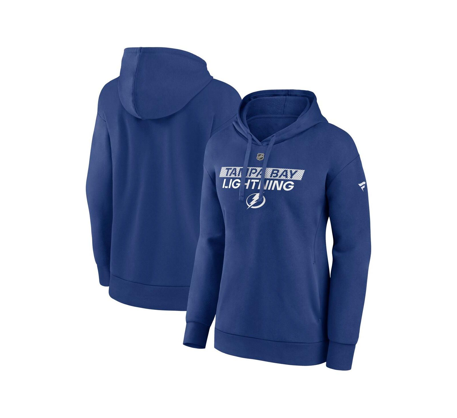 Женское худи Fanatics Blue Tampa Bay Lightning Authentic Pro Core Primary Fleece Pullover Hoodie