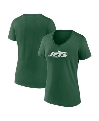 Женская футболка Fanatics Green New York Jets Team Lock-Up V-Neck