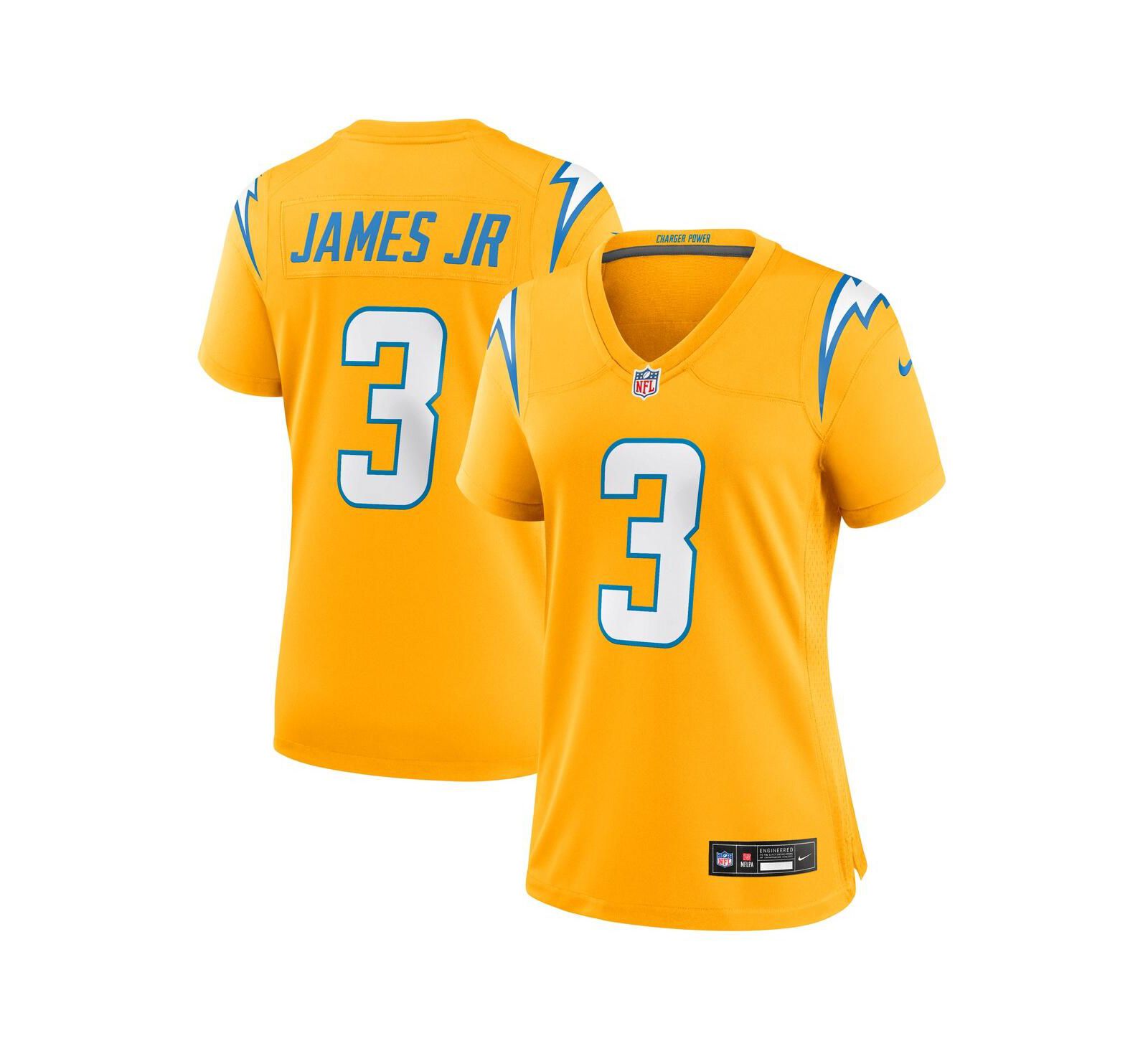 Nike Women's Derwin James Jr. Gold Los Angeles Chargers Alternate Charger Power Game Jersey
