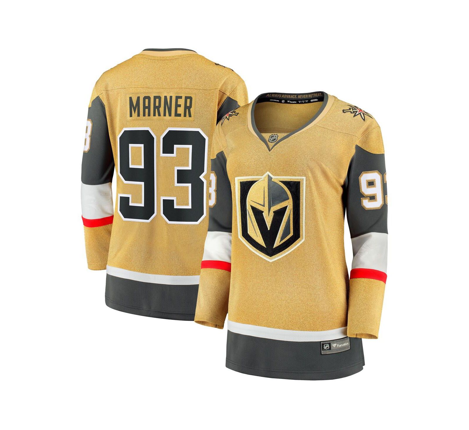 Женская джерси Fanatics Mitch Marner Gold Vegas Golden Knights Home Breakaway