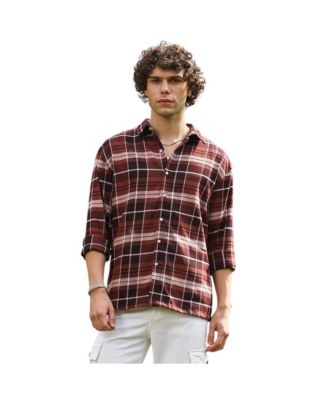 Мужская рубашка Campus Sutra Tartan Plaid Shacket