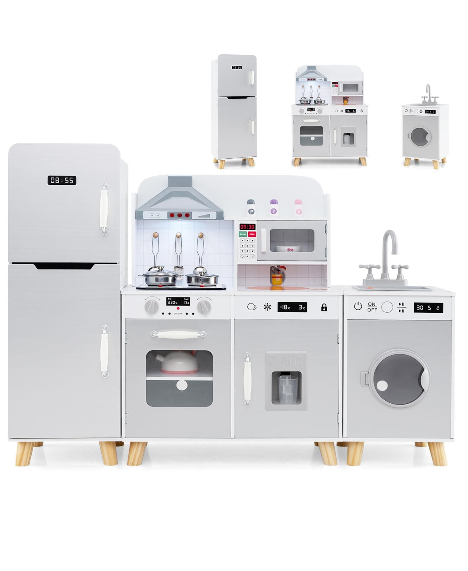 Mecale 3-in-1 Kids' Play Kitchen Playset, Ages 3+