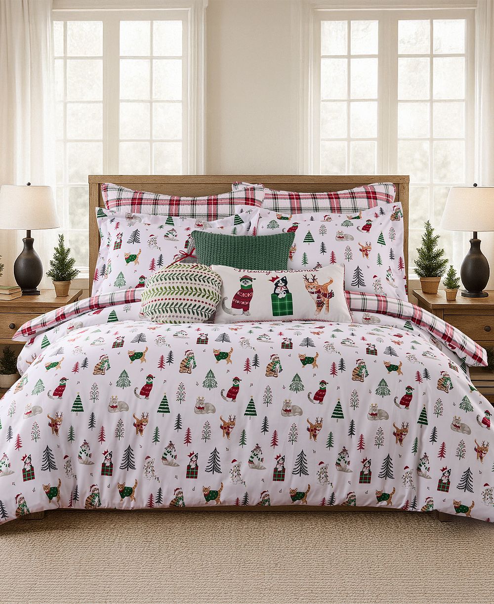 Комплект из 2-х покрывал Levtex Home Meowy Christmas reversible, Twin