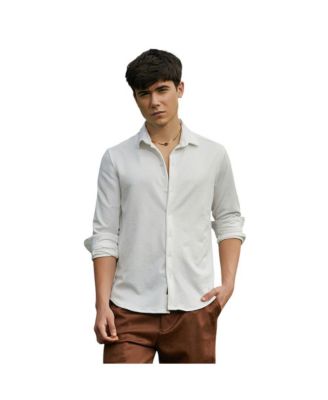 Campus Sutra Men's Crimp-Tactile Shirt