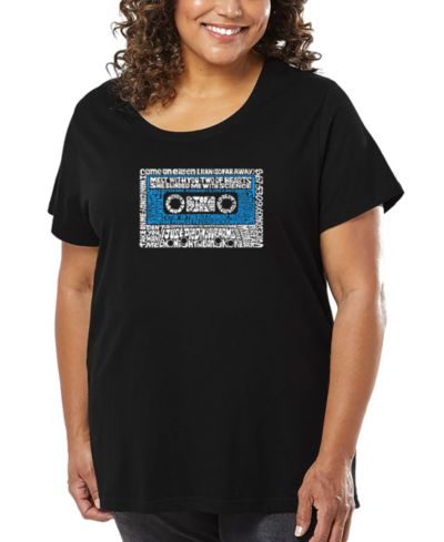 LA Pop Art Plus Size 80's One Hit Wonders Word Art T-shirt