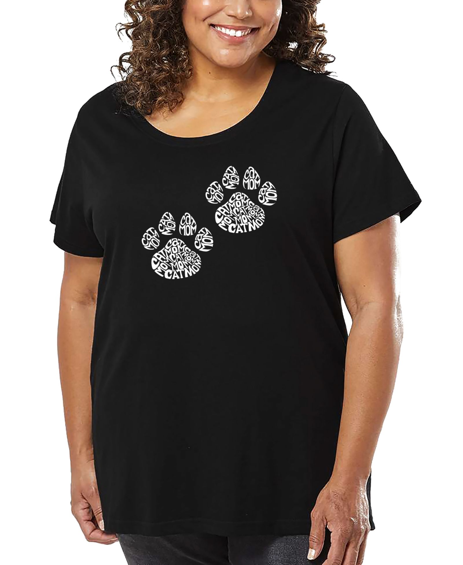 LA Pop Art футболка Plus Size Cat Mom