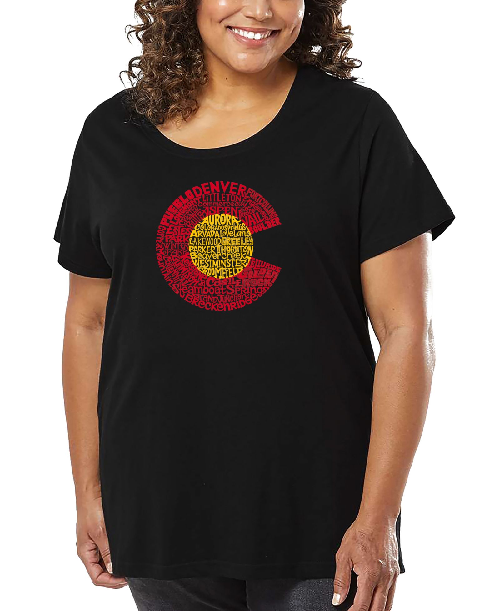 LA Pop Art Футболка Colorado Word Art Plus Size
