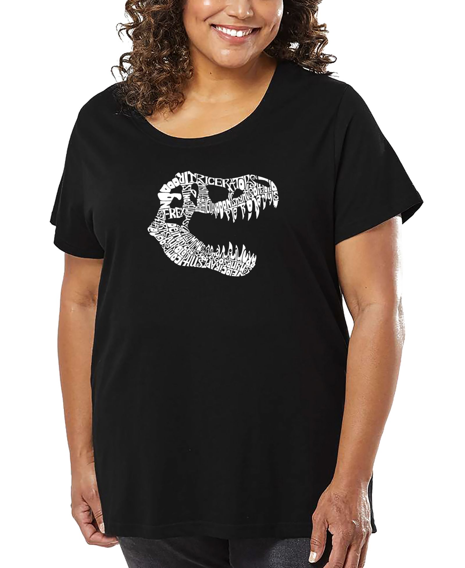 LA Pop Art футболка T-REX Word Art Plus Size