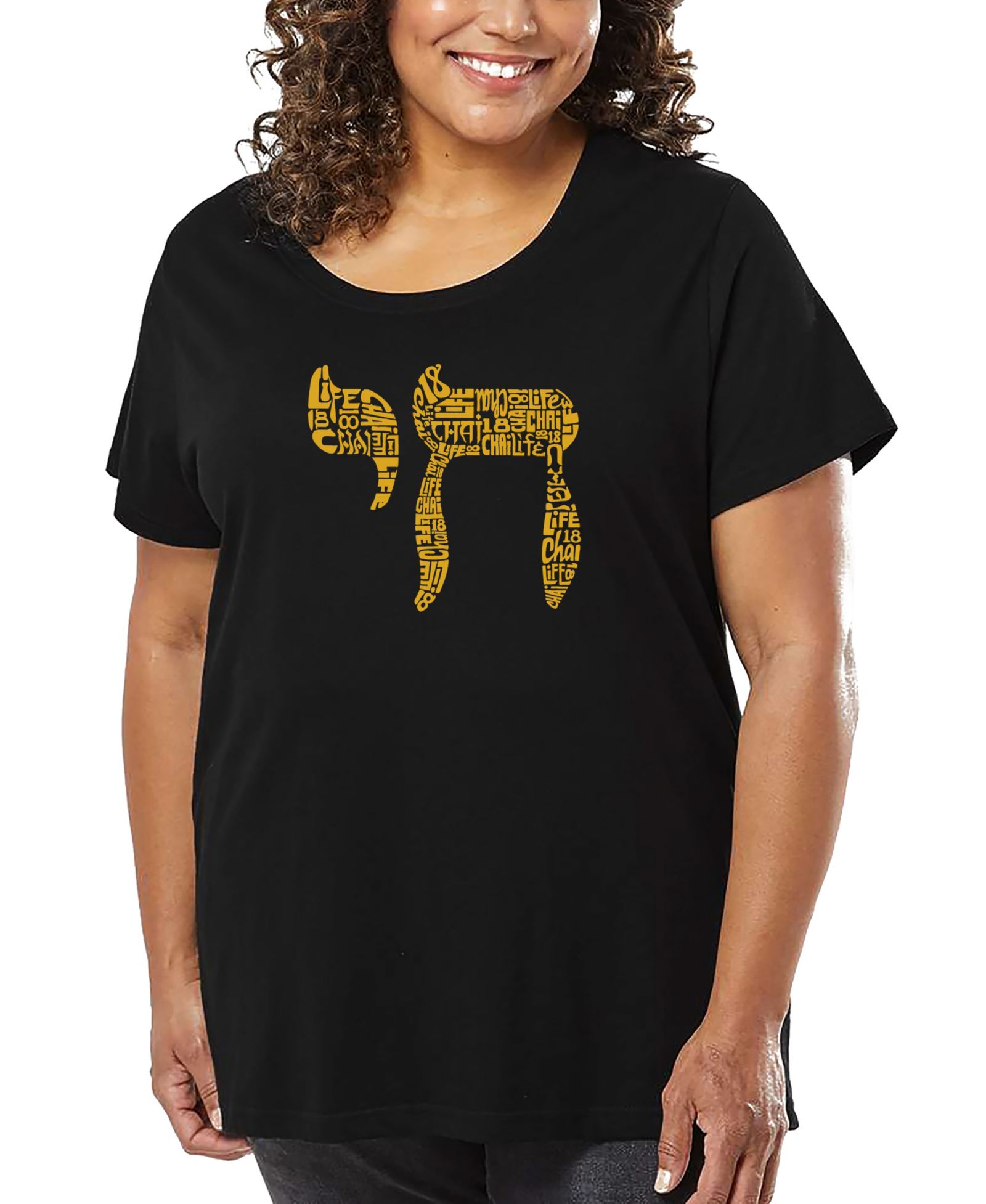 Футболка LA Pop Art Plus Size Chai Word Art