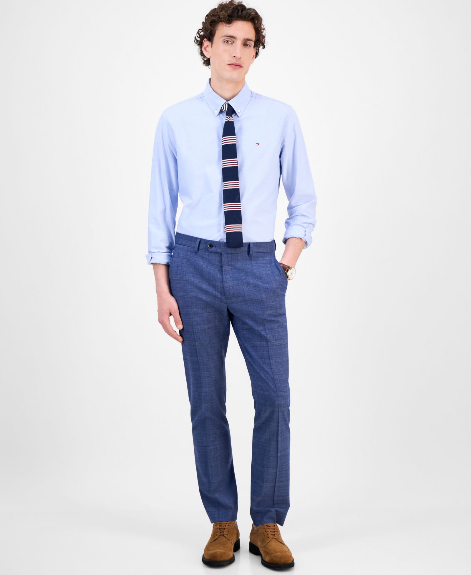 Tommy Hilfiger Men's Modern-Fit Wool TH-Flex Stretch Suit Separates Pant