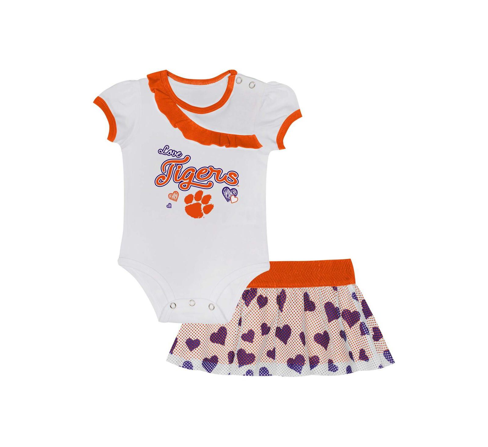 Комплект из боди и юбки Clemson Tigers для малышей Outerstuff