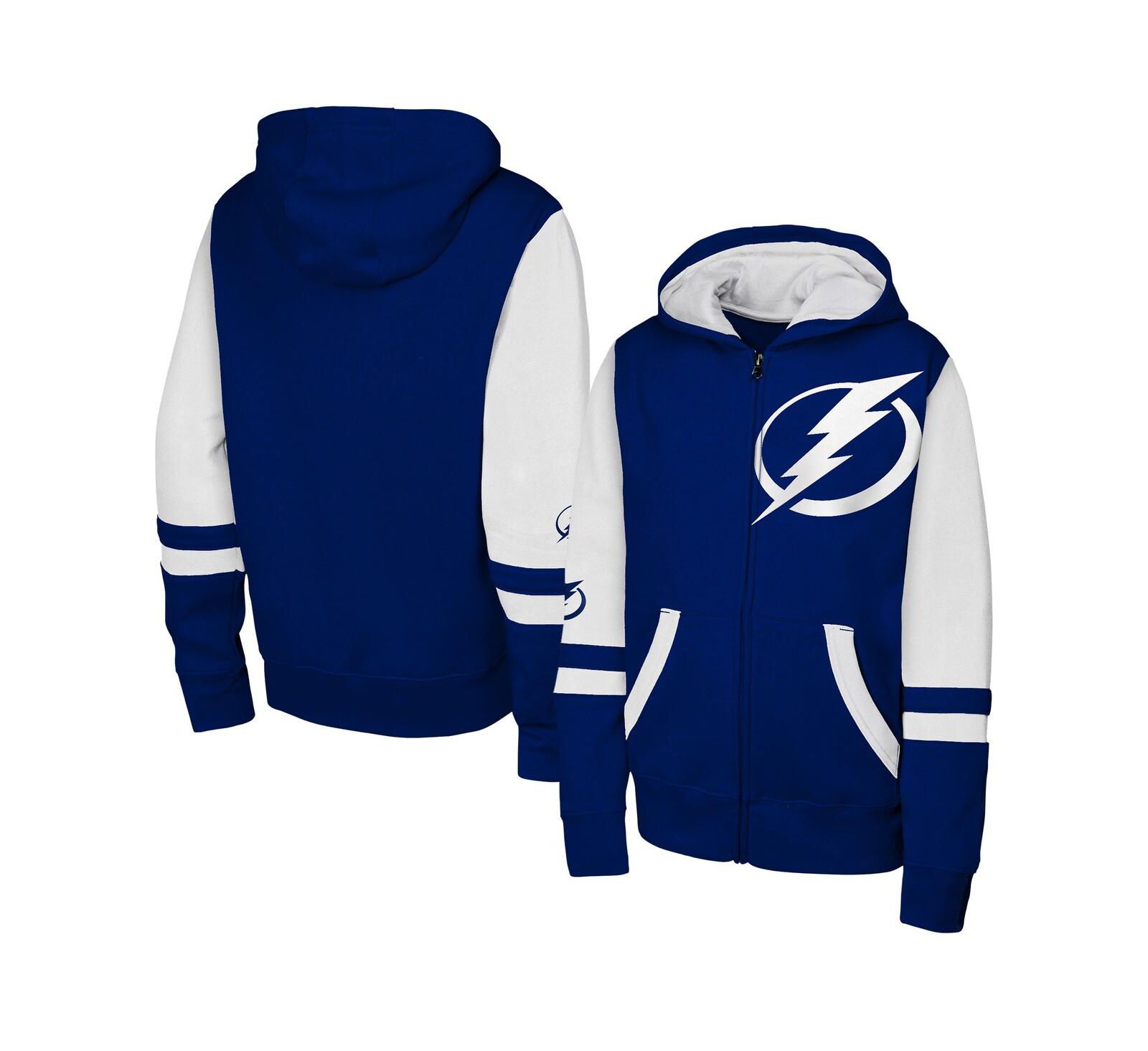 Худи на молнии Outerstuff для мальчиков и девочек Blue Tampa Bay Lightning Face Off