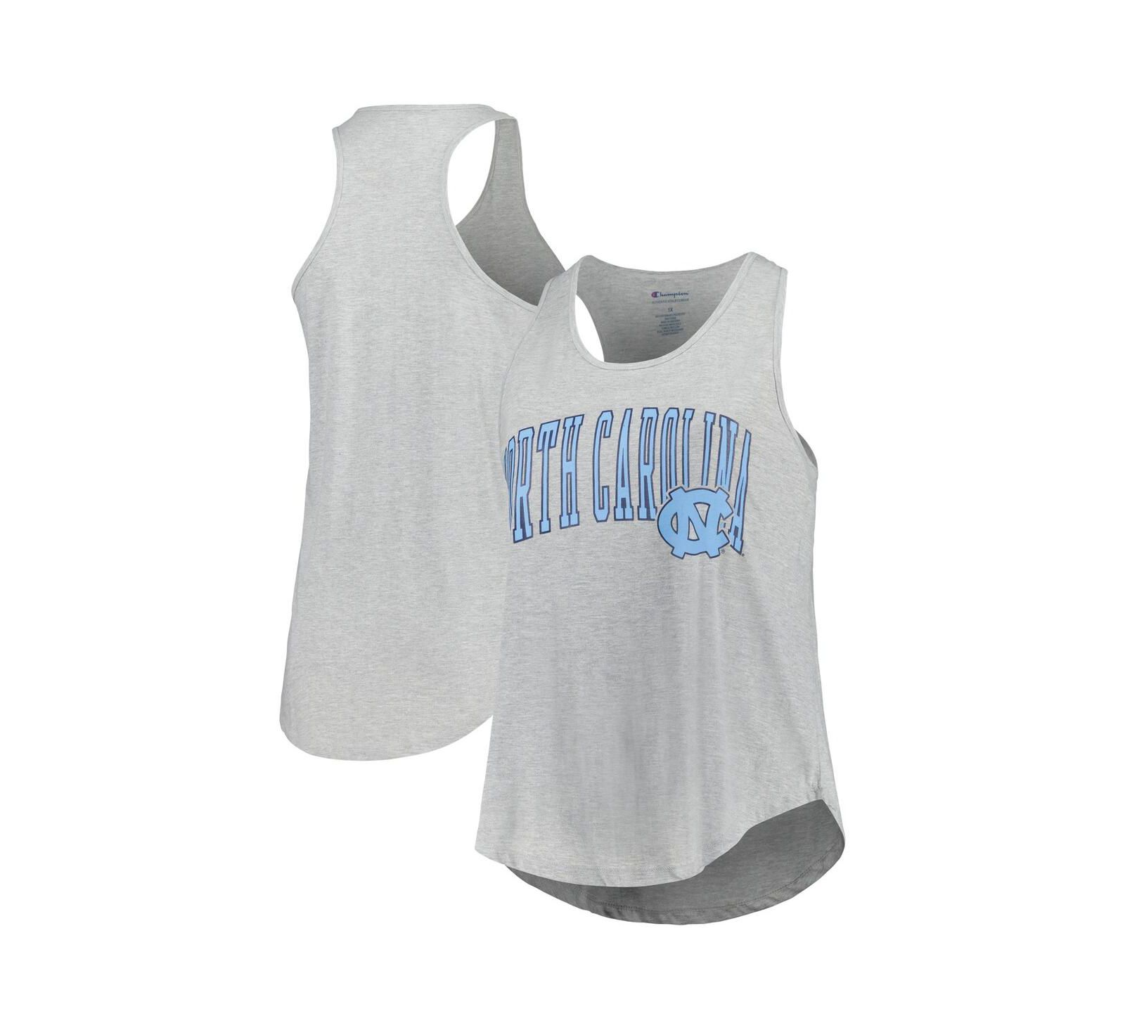 Женский топ Profile Heather Gray North Carolina Tar Heels Arch Logo Racerback Scoop Neck