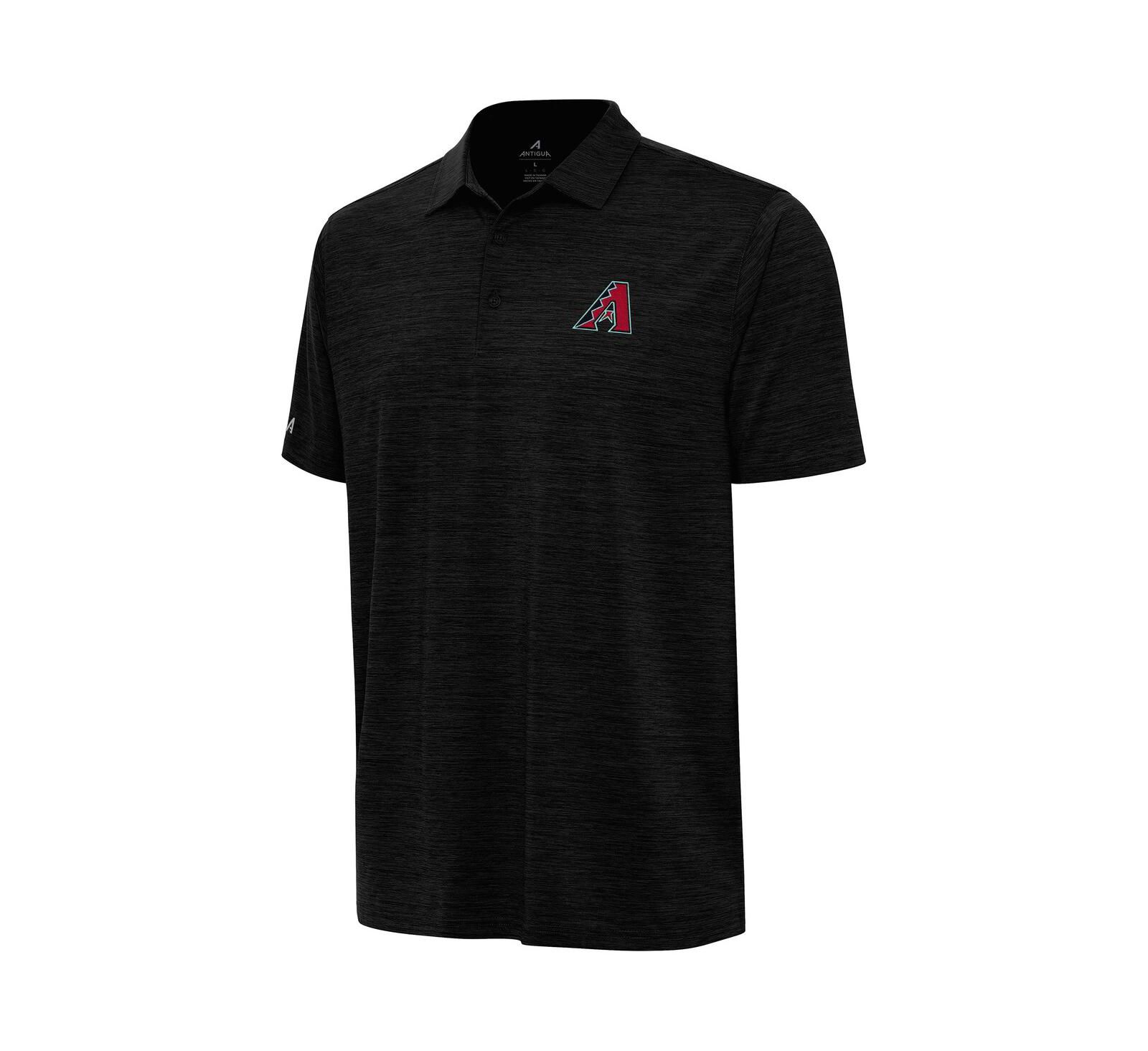 Antigua Men's Heather Black Arizona Diamondbacks Layout Polo Shirt