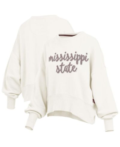 Женское свитшот Pressbox Mississippi State Bulldogs Chelsea Oversized в кремовом цвете